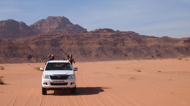 Jeep in Wadi Rum